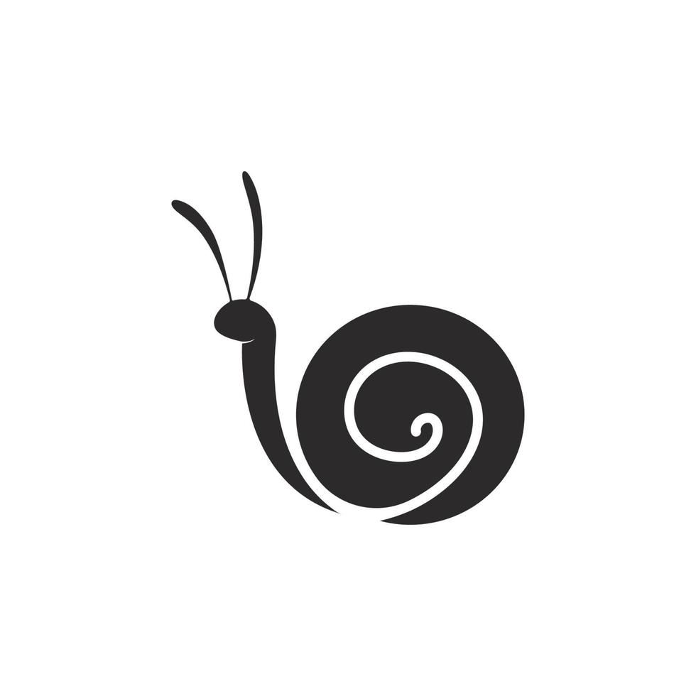 ilustración de icono de vector de plantilla de logotipo de caracol