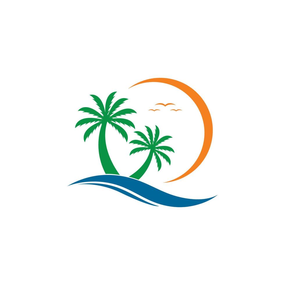 plantilla de icono de vector de logotipo de verano