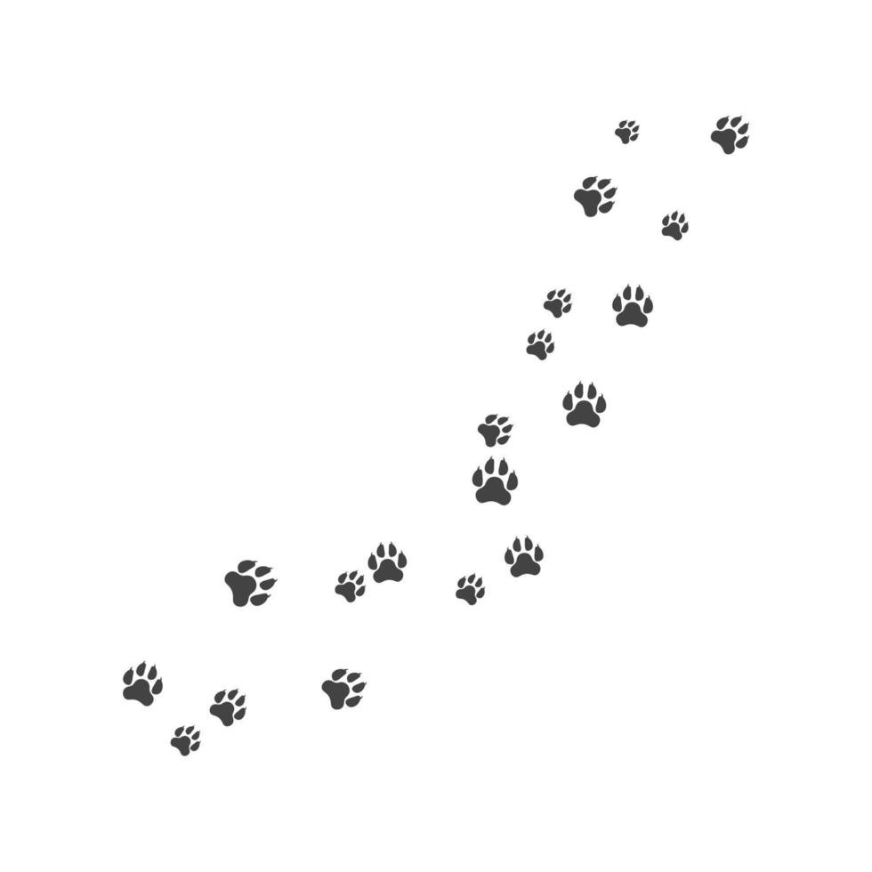 Paw background template vector