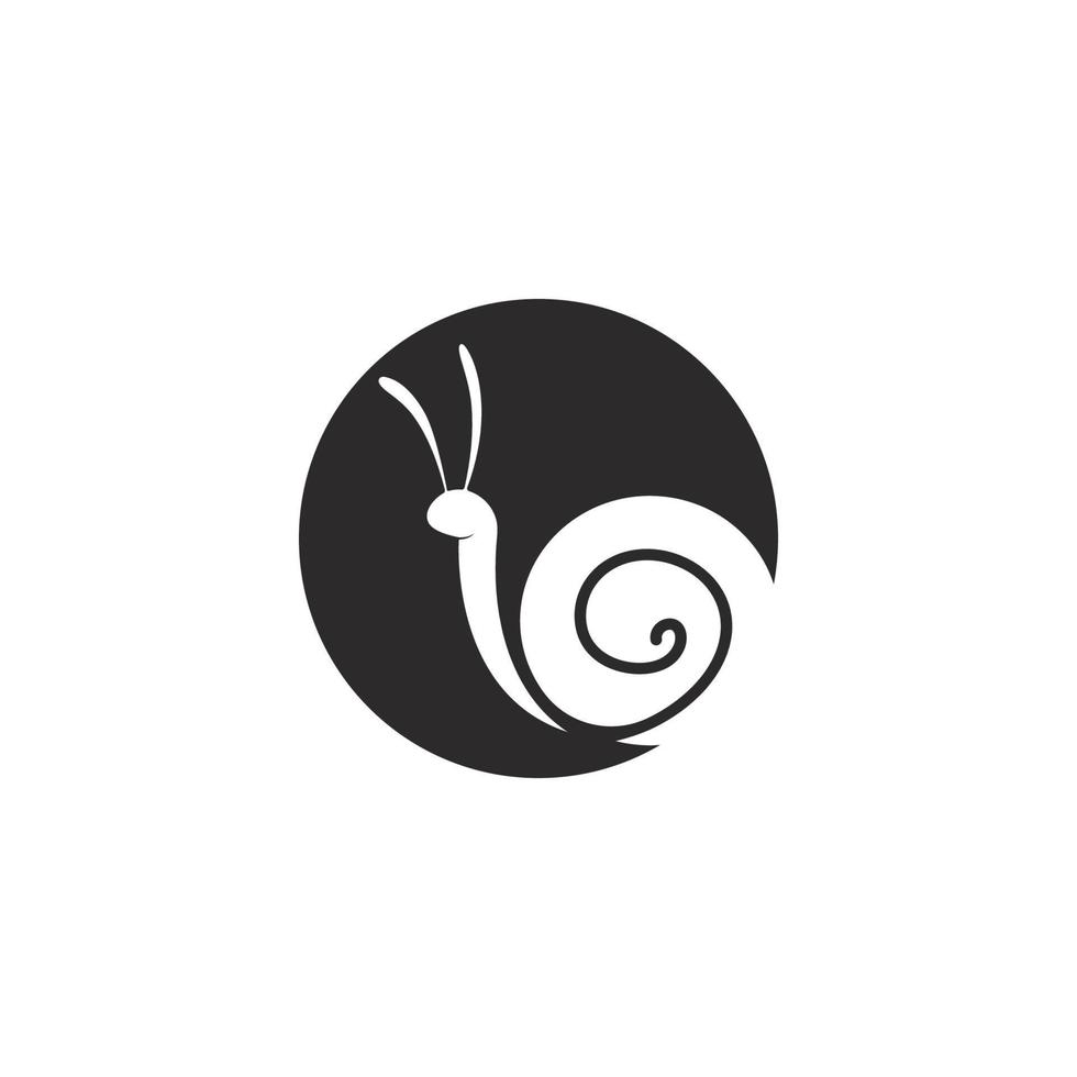 ilustración de icono de vector de plantilla de logotipo de caracol