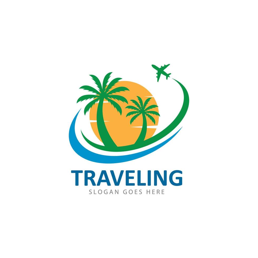 plantilla de icono de vector de logotipo de viaje