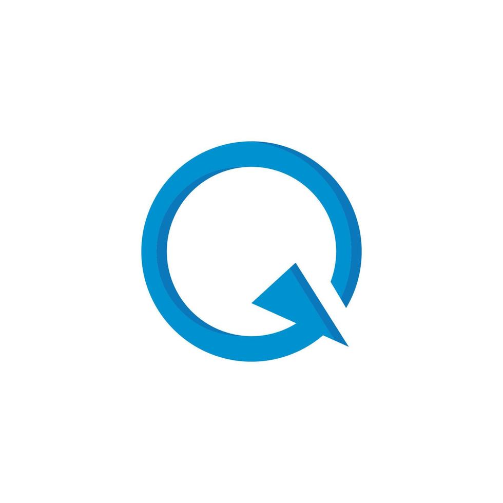 Q letter logo template vector
