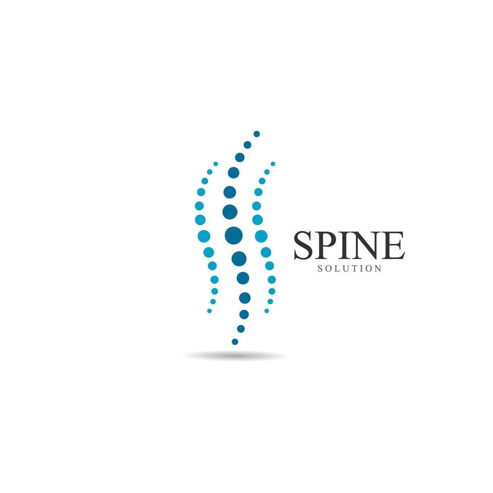 Spine diagnostics symbol logo template vector illustration