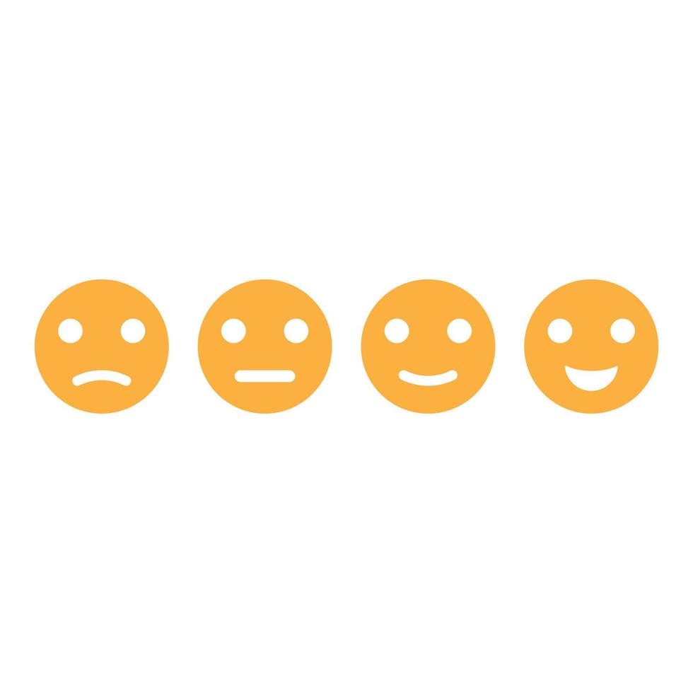 Set of emoticon vector icon illustration