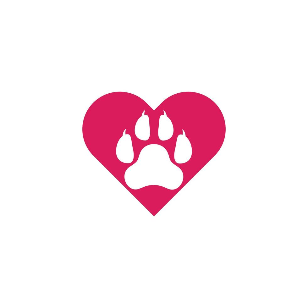 Paw logo template vector