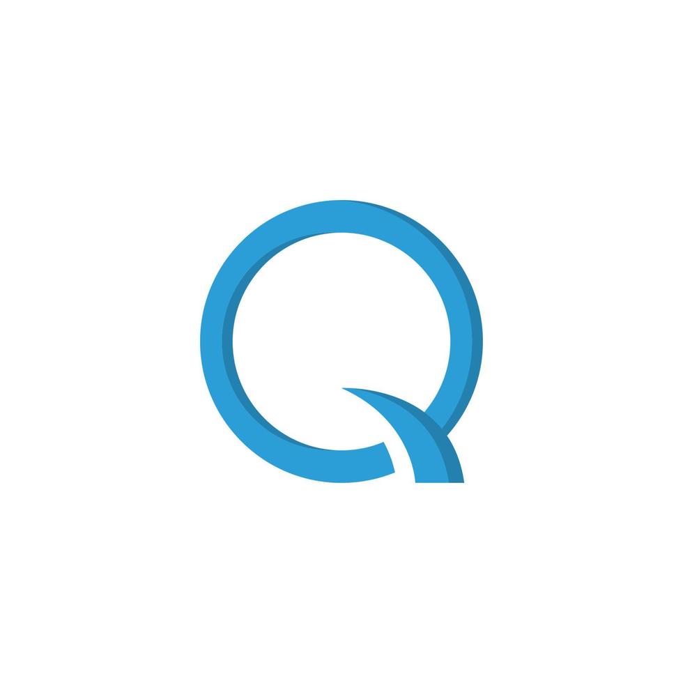 Q letter logo template vector