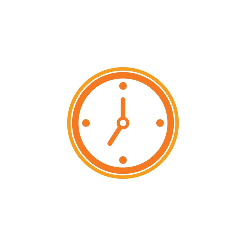 diseño de logotipo de reloj de tiempo vector