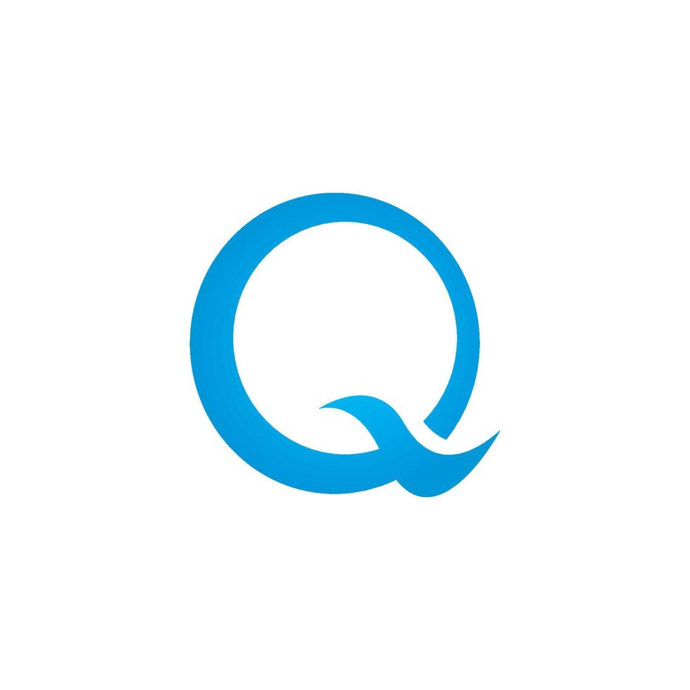 Q letter logo template vector