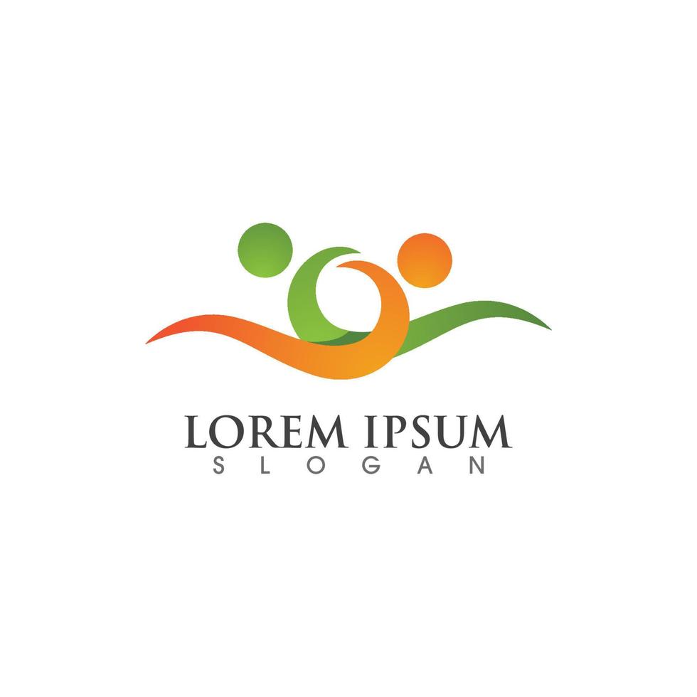 Human character logo sign vector