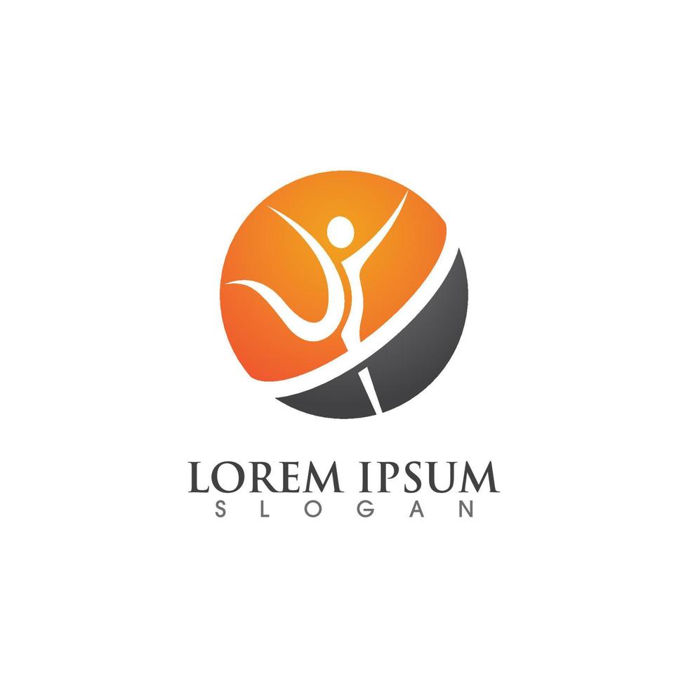 Human character logo sign vector