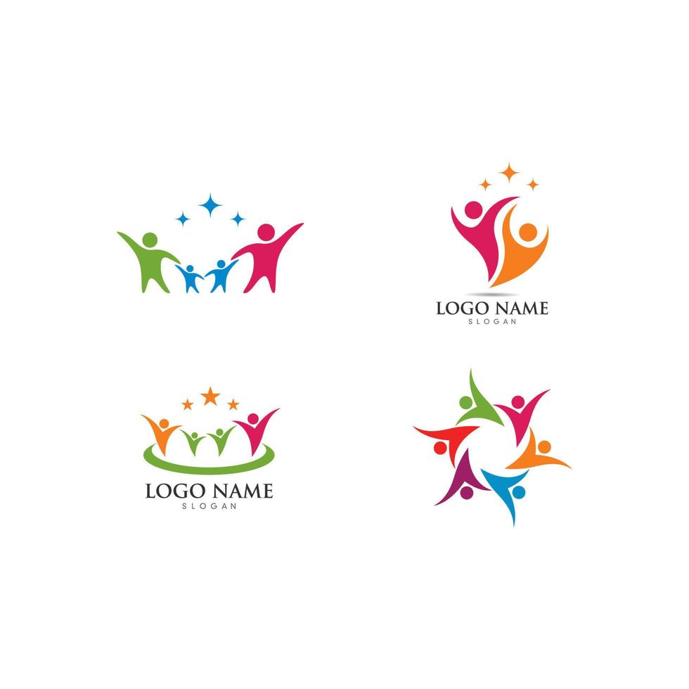 Adoption and community care Logo template vector