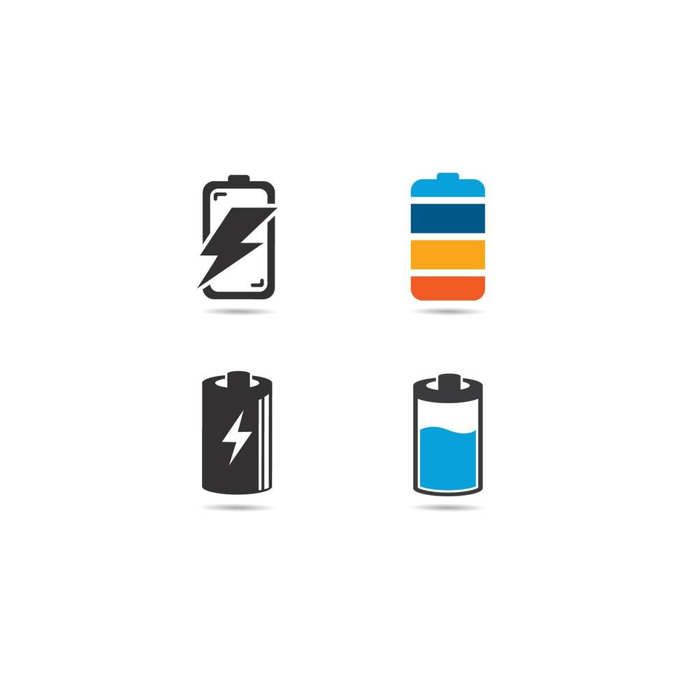 Battery logo vector icon illustration