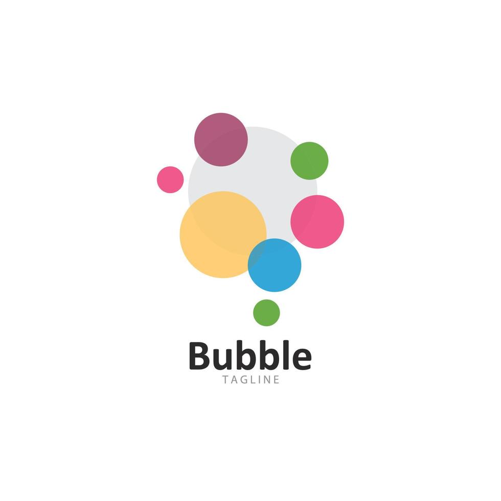 Ilustración de icono de símbolo de vector de burbujas abstractas