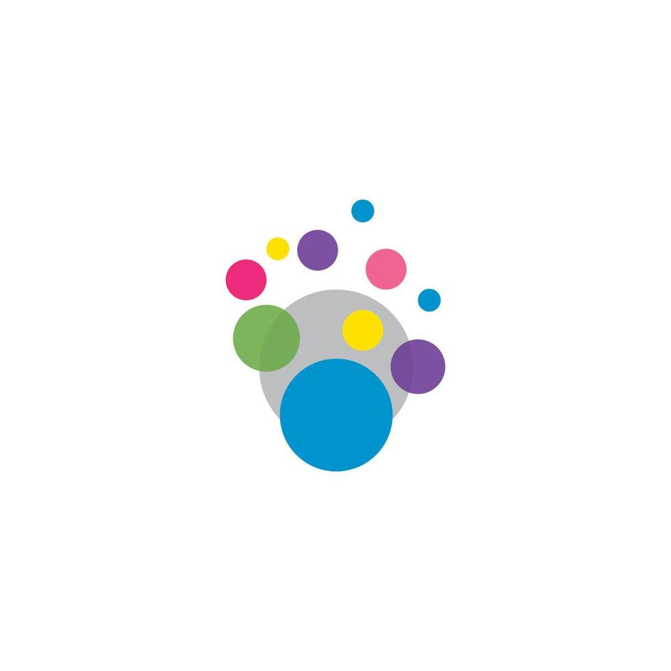 Abstract Bubbles vector symbol icon illustration