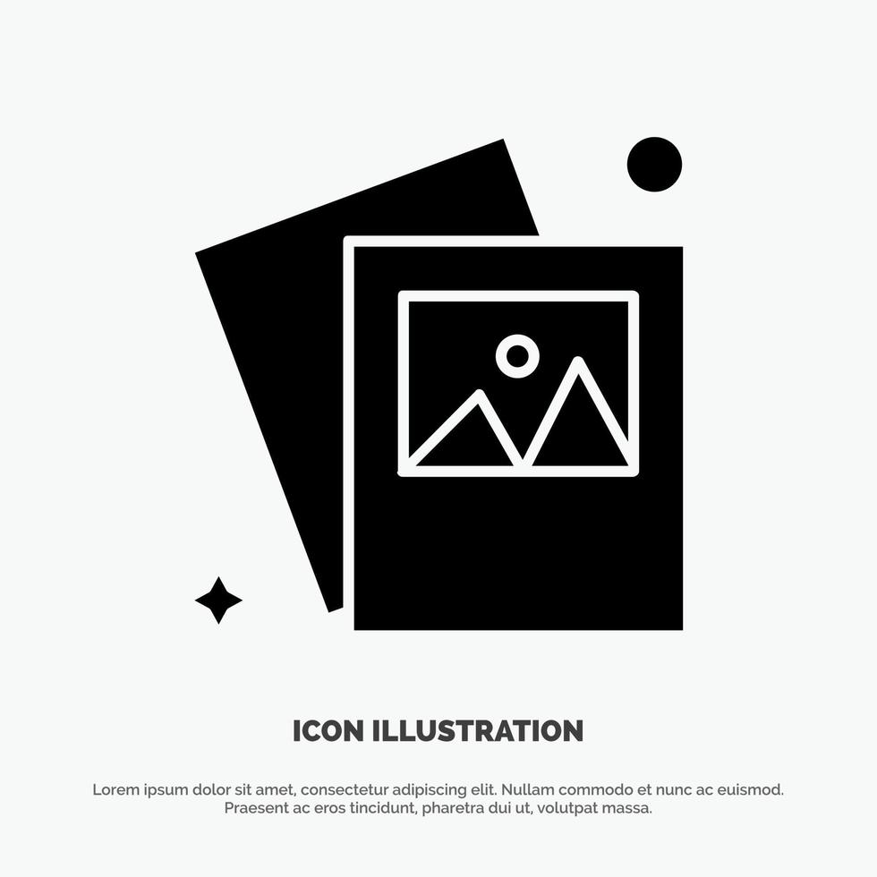 Gallery Image Photo solid Glyph Icon vector