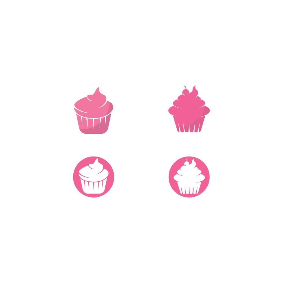 ilustración de icono de vector de cupcake