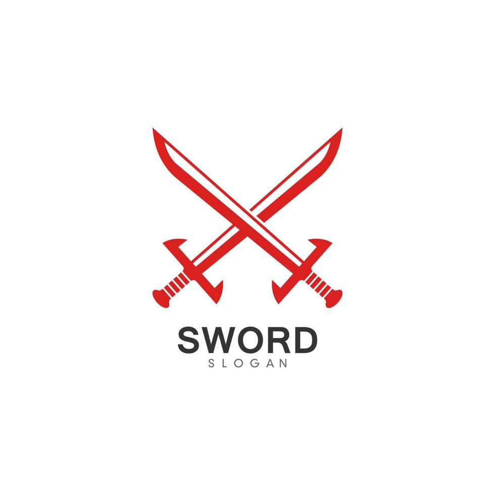 Set of swords logo template vector icon illustration