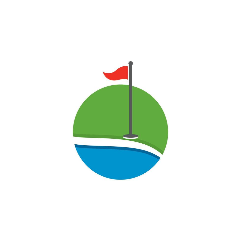 icono de ilustración de vector de plantilla de logotipo de golf