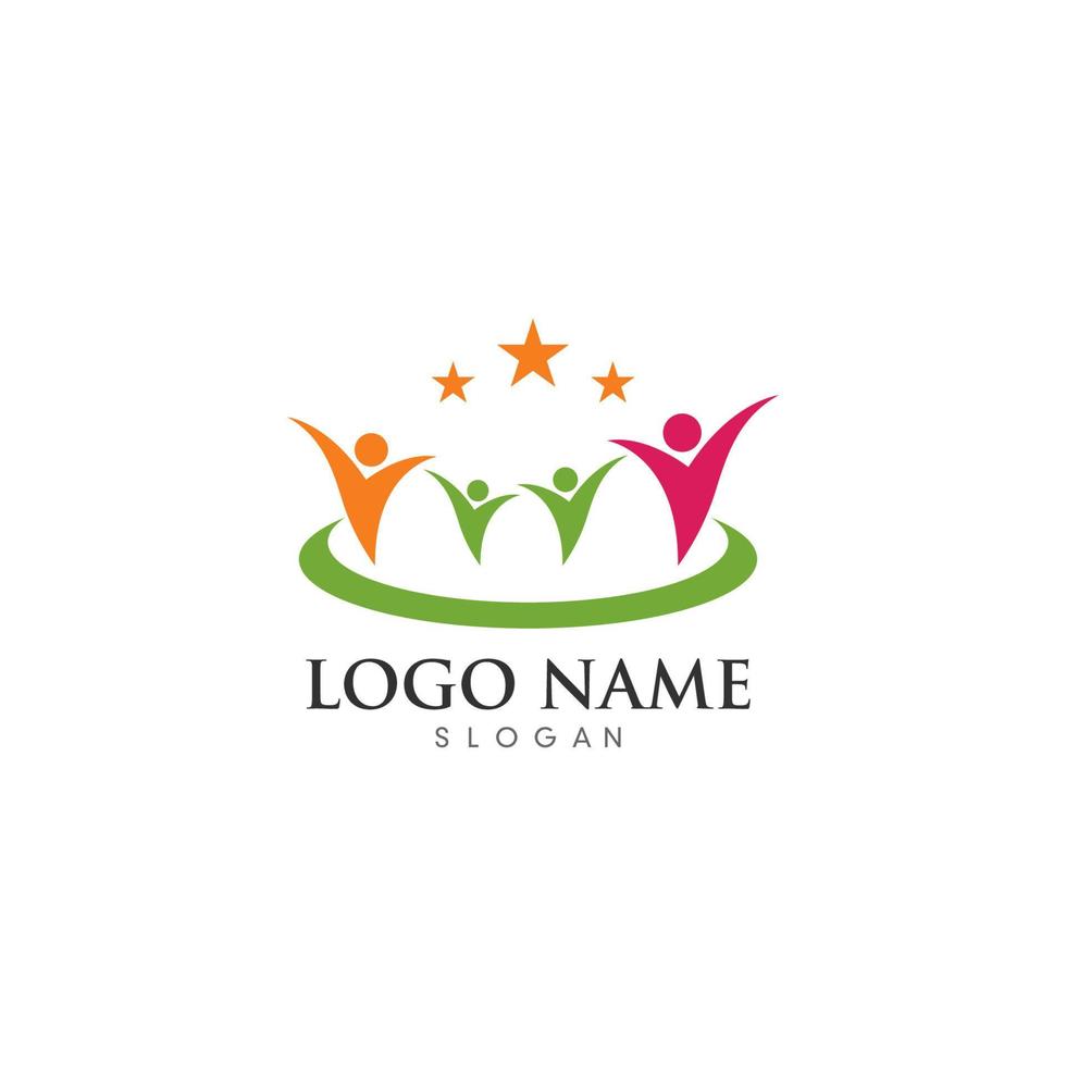 Adoption and community care Logo template vector