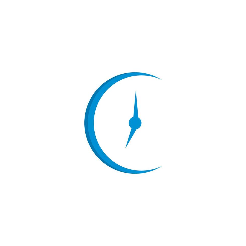 time clock logo design vector