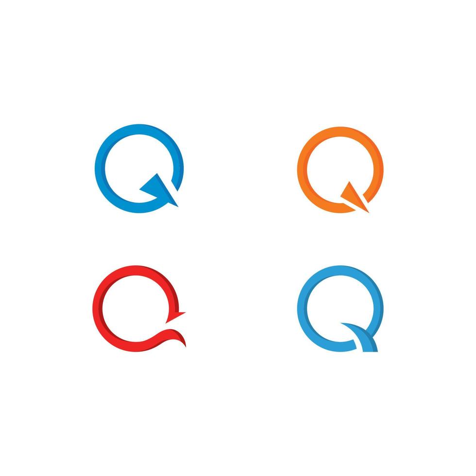 Q letter logo template vector