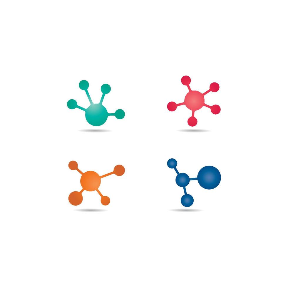 molecule logo vector icon illustration