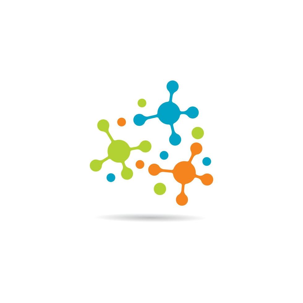 molecule logo vector icon illustration