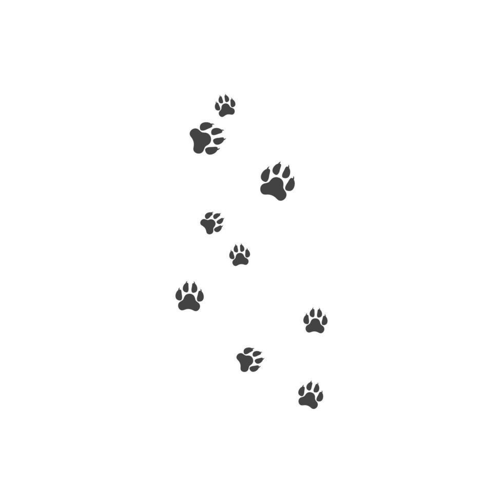 Paw background template vector