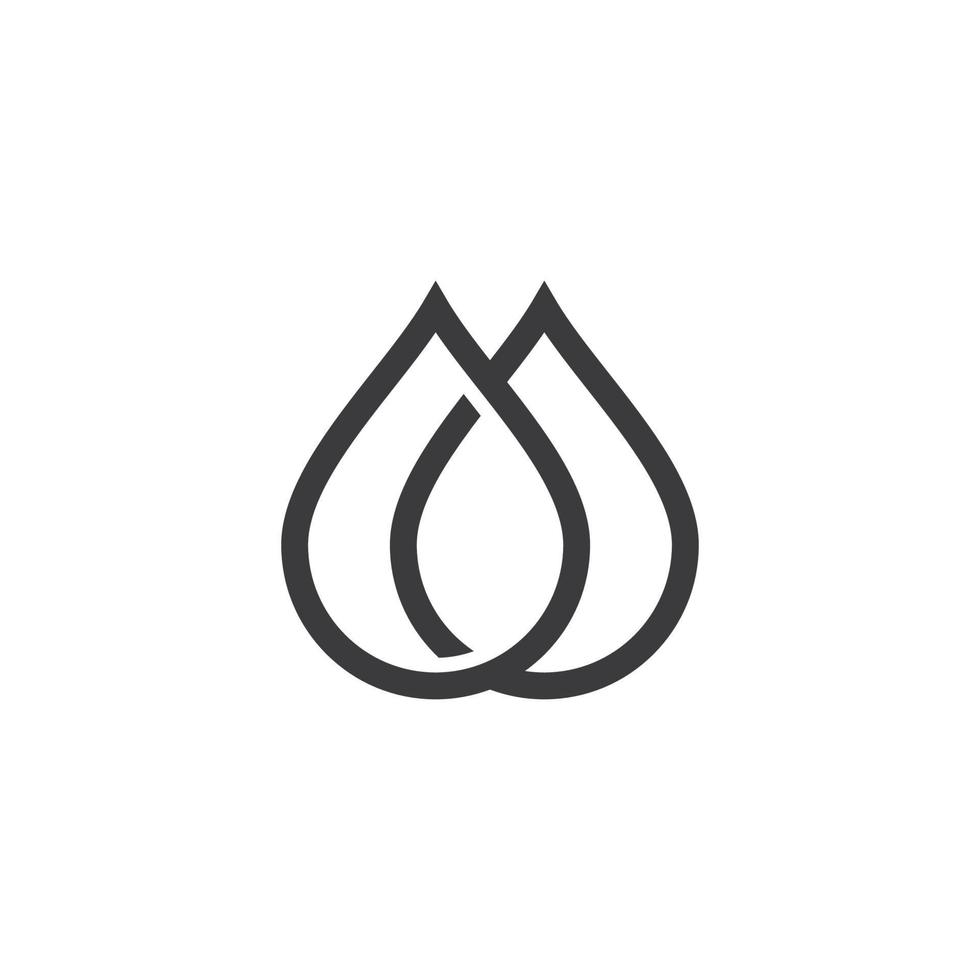 conjunto de ilustración de icono de vector de logotipo de gota de agua minimalista