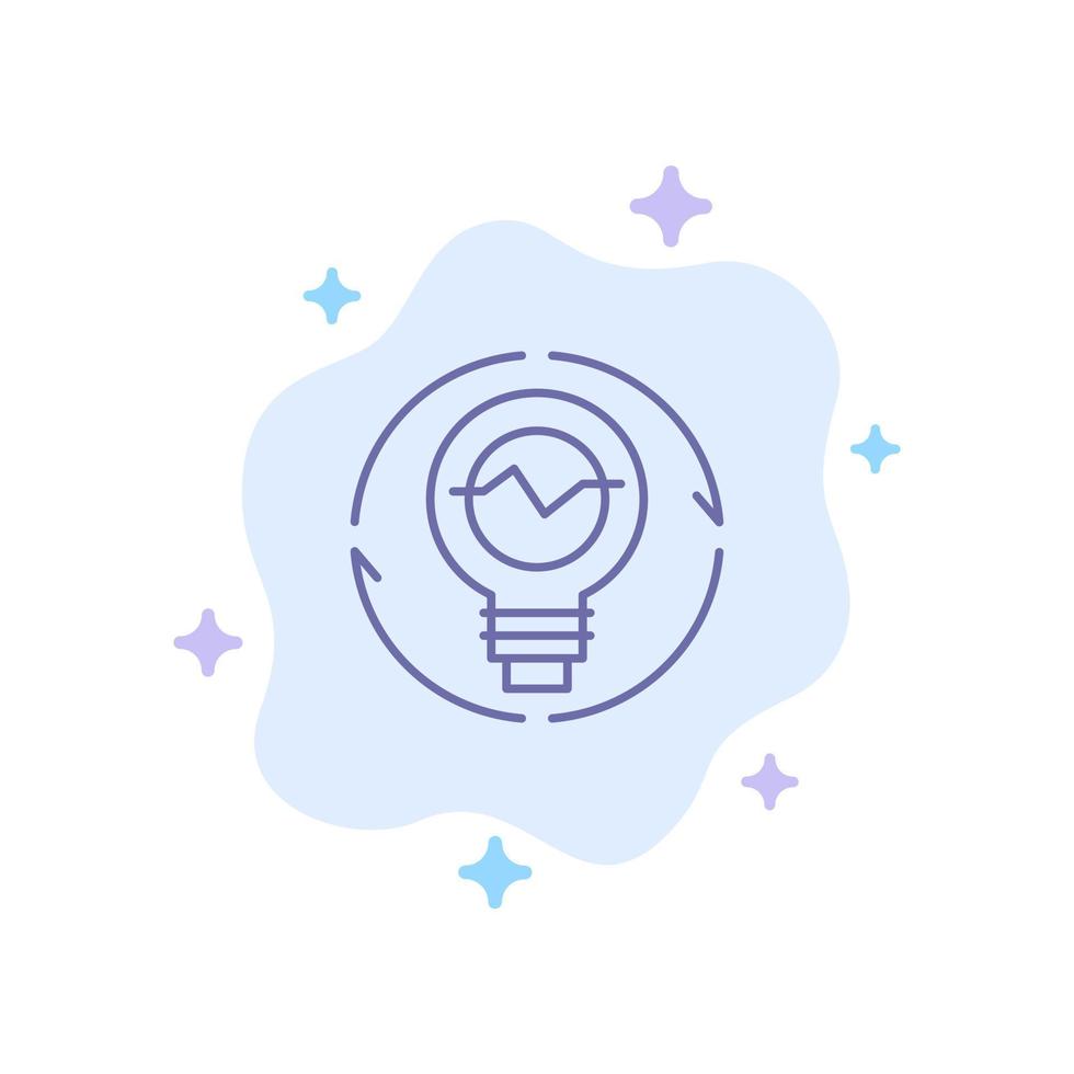 Bulb Concept Generation Idea Innovation Light Light bulb Blue Icon on Abstract Cloud Background vector