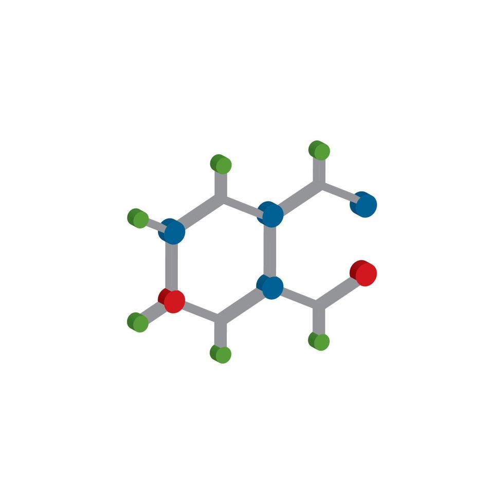 science particle molecule atom cell 3d vector illustration