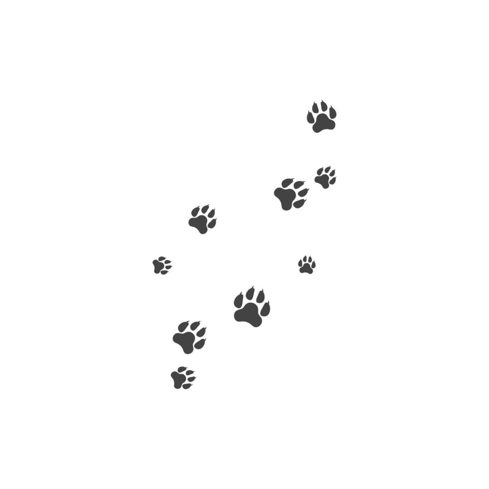 Paw background template vector