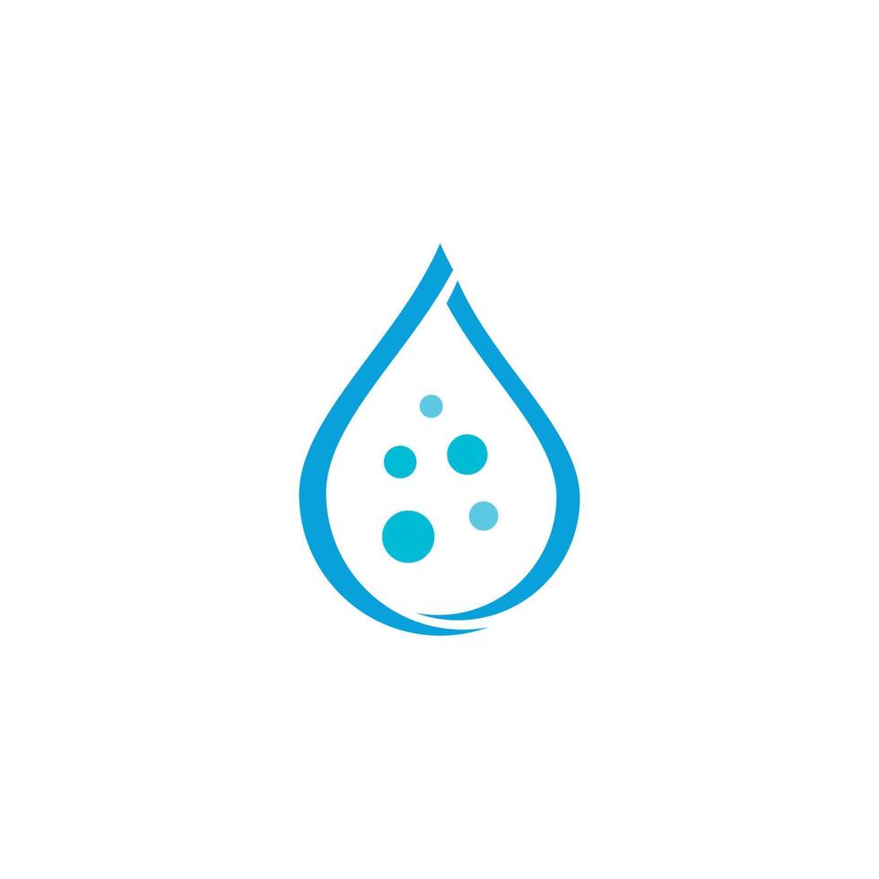 Ilustración de vector de plantilla de logotipo de gota de agua