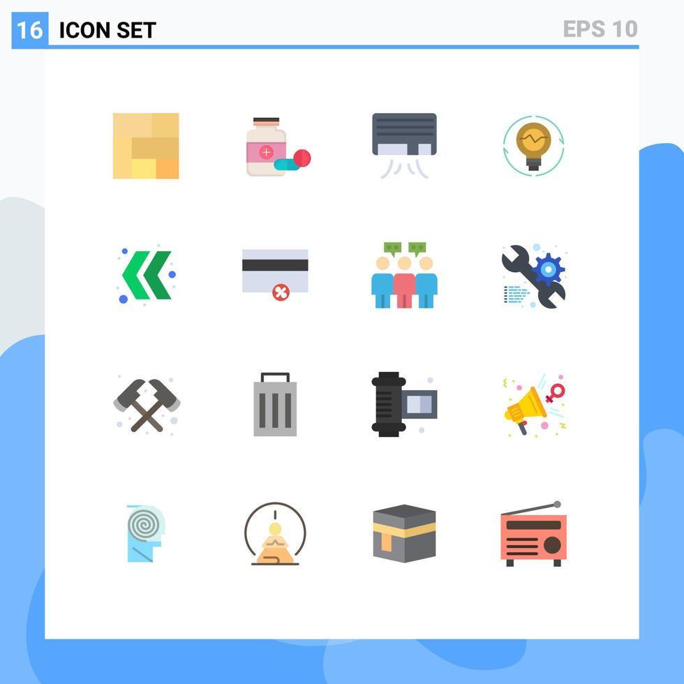 paquete de iconos de vectores de stock de 16 signos y símbolos de línea para la innovación de bombillas concepto de idea ac paquete editable de elementos creativos de diseño de vectores