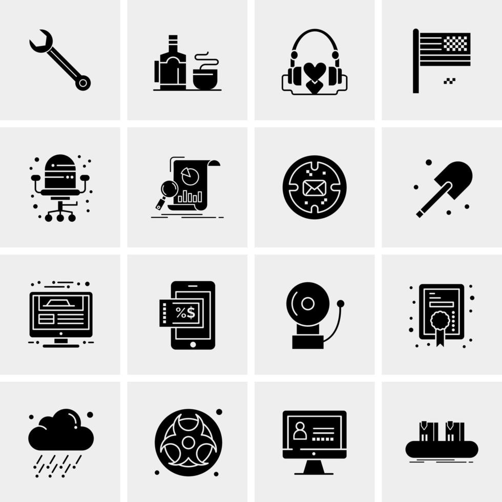 16 Universal Business Icons Vector Creative Icon Illustration to use in web and Mobile Related project