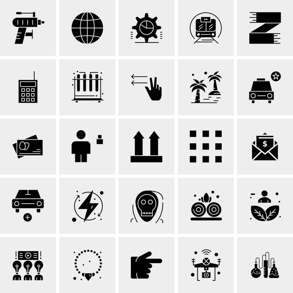 25 iconos de negocios universales vector ilustración de icono creativo para usar en proyectos relacionados con la web y dispositivos móviles