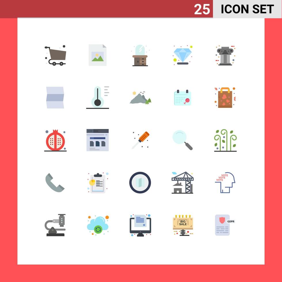 25 Creative Icons Modern Signs and Symbols of column pillar home greek premium Editable Vector Design Elements