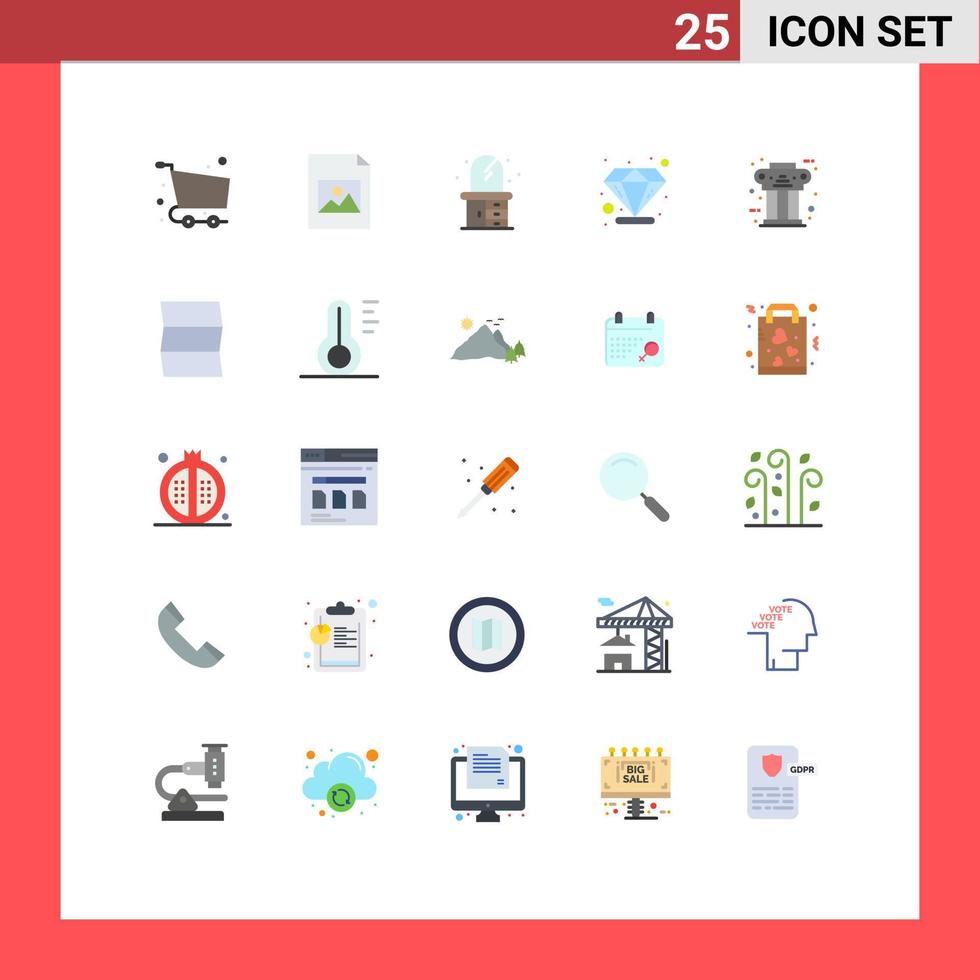 25 iconos creativos signos y símbolos modernos del pilar de la columna elementos de diseño vectorial editables de primera calidad griega casera vector