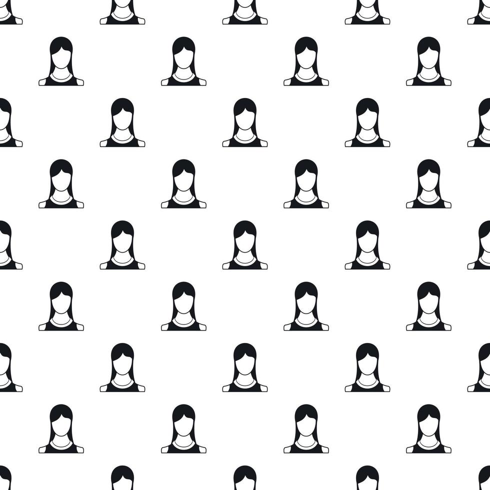 Girl avatar pattern, simple style vector