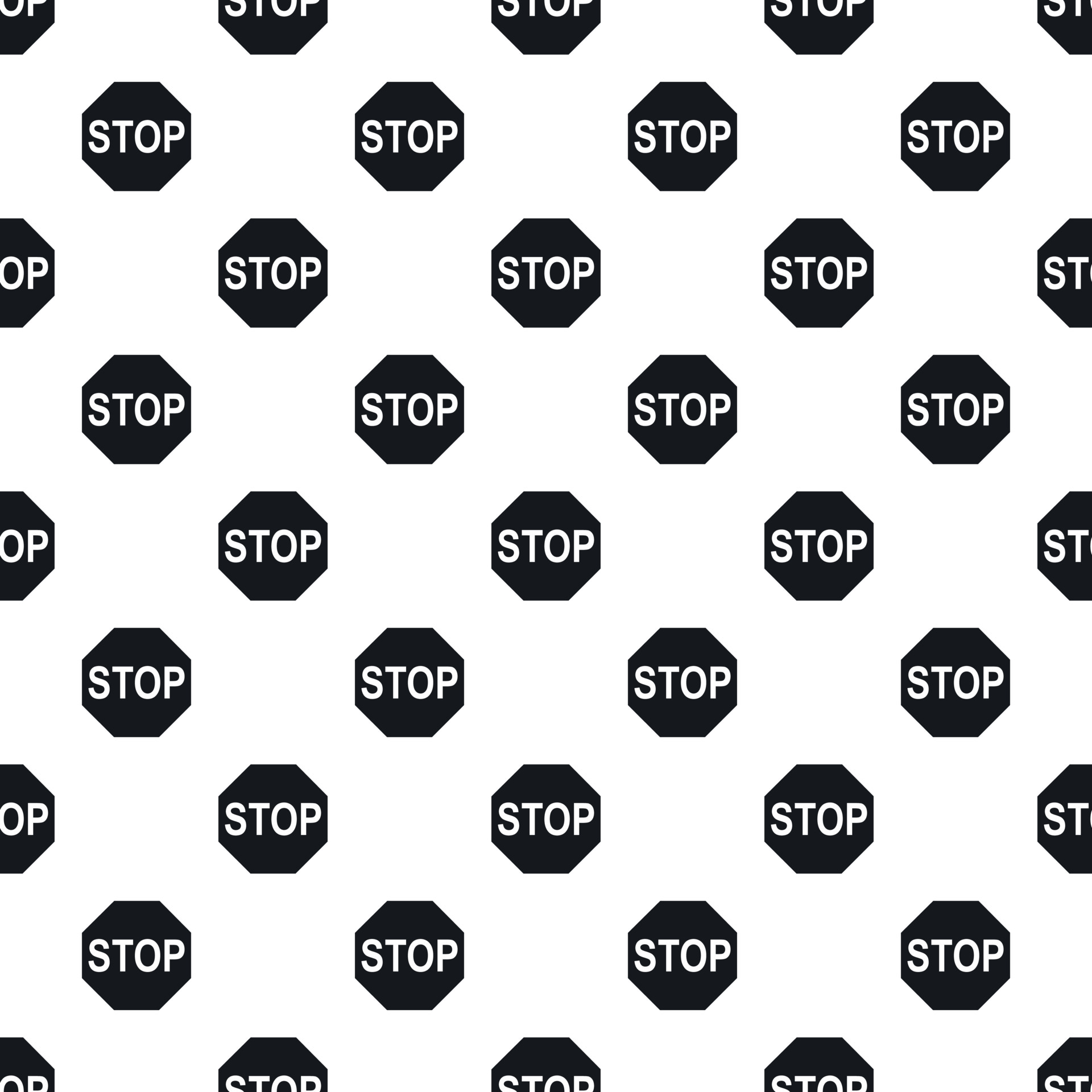 Stop sign pattern, simple style 15029356 Vector Art at Vecteezy