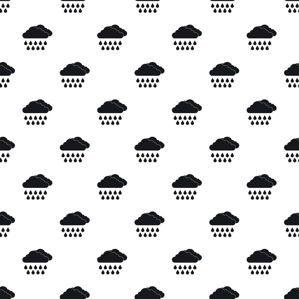 Clouds and rain pattern, simple style vector