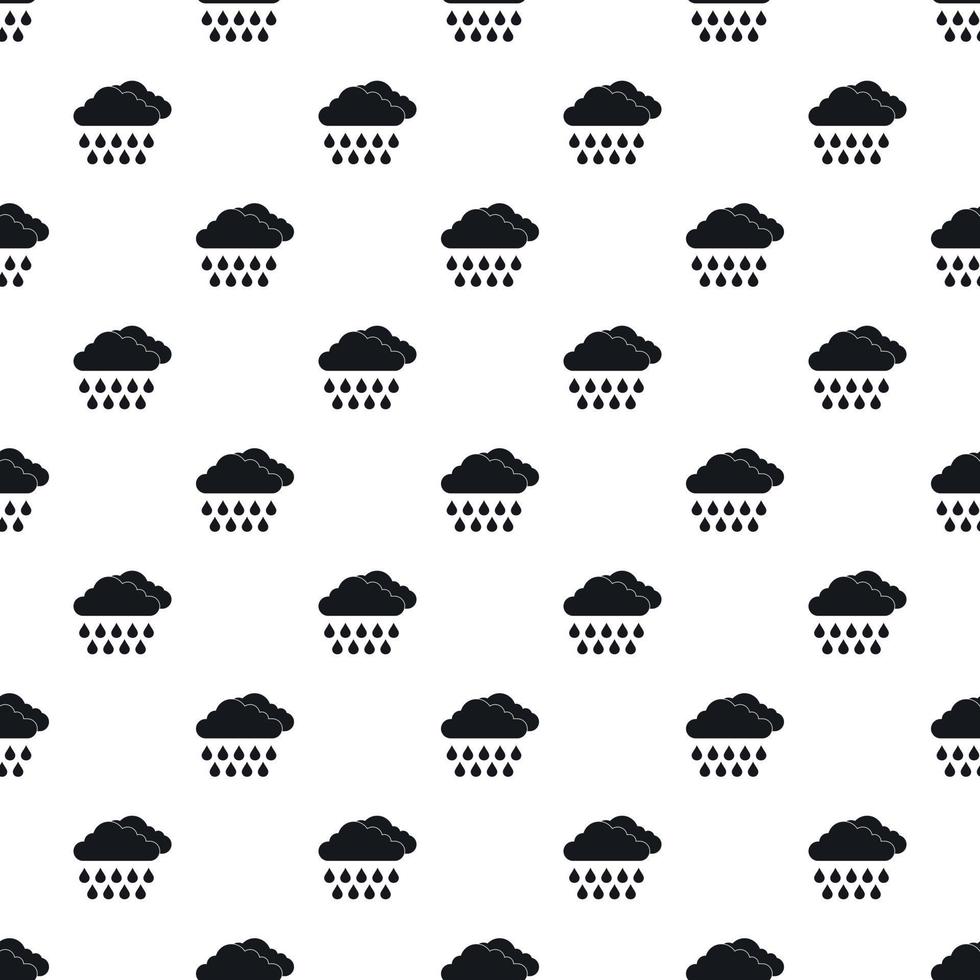 patrón de nubes y lluvia, estilo simple vector