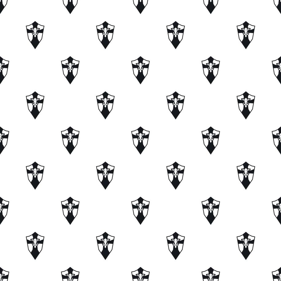 Combat shield with ornamentation pattern vector