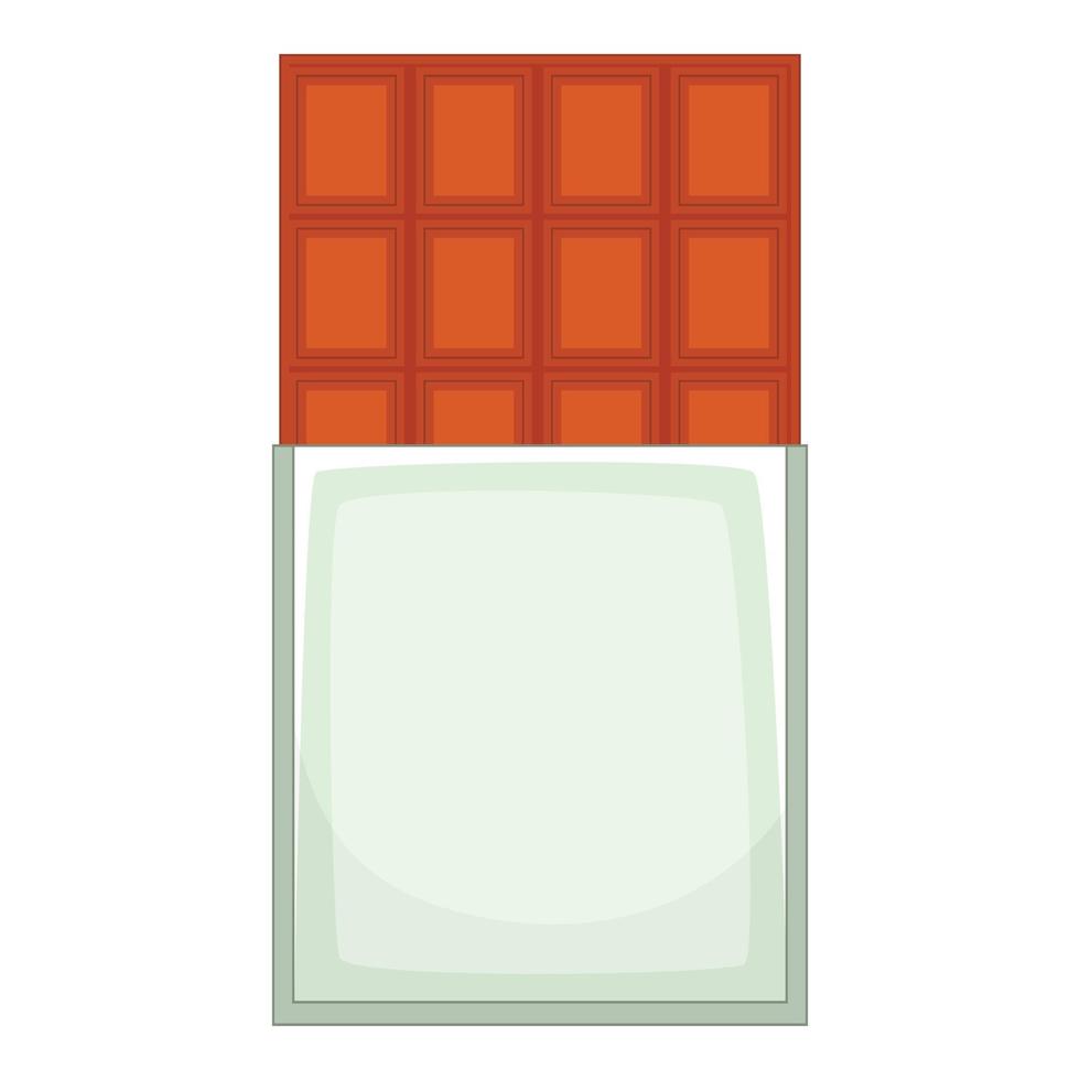 icono de chocolate, estilo de dibujos animados vector