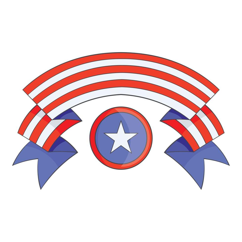 Independence day band icon, cartoon style vector