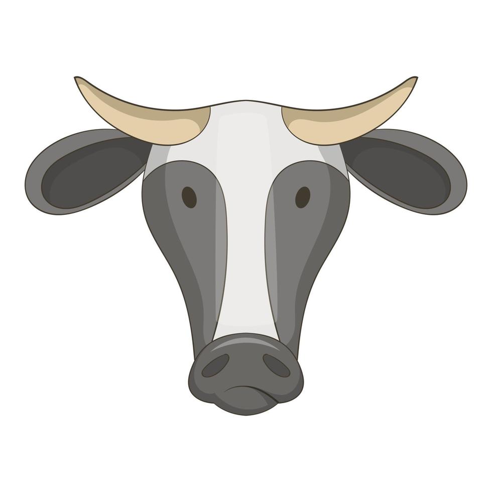 Cow icon, cartoon style vector