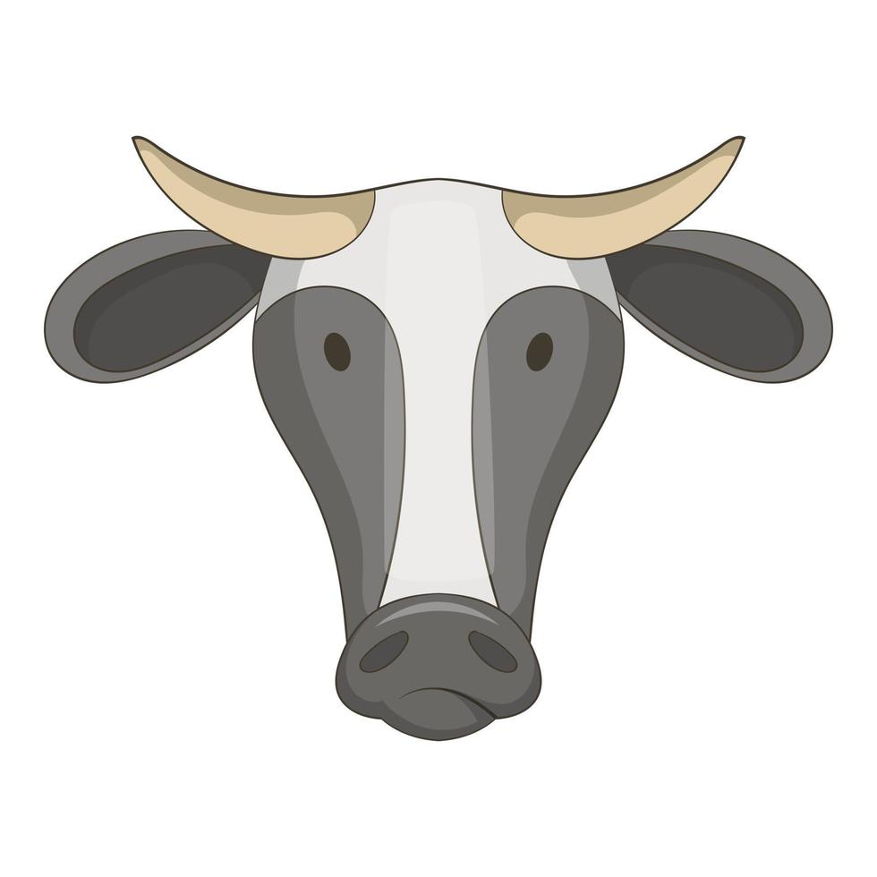 icono de vaca, estilo de dibujos animados vector