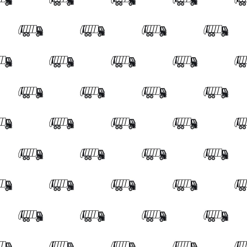 Truck for garbage pattern, simple style vector