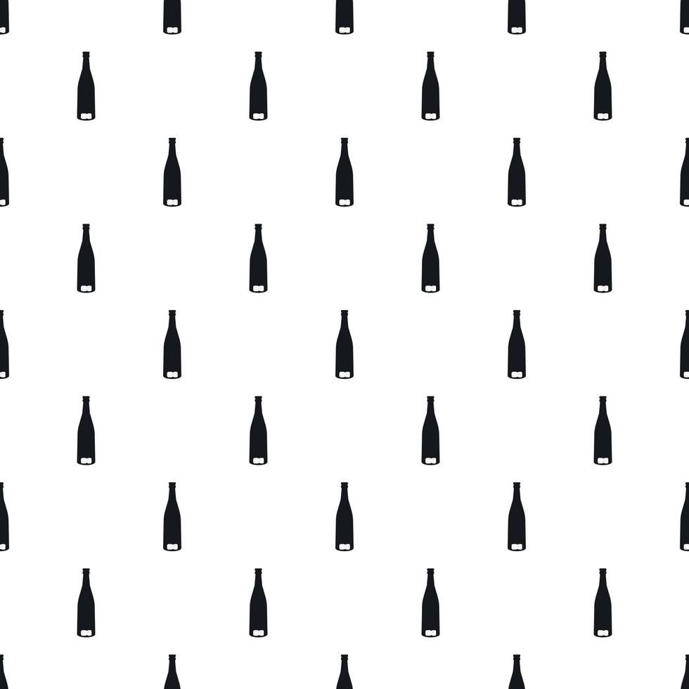 Empty bottle of champagne pattern, simple style vector