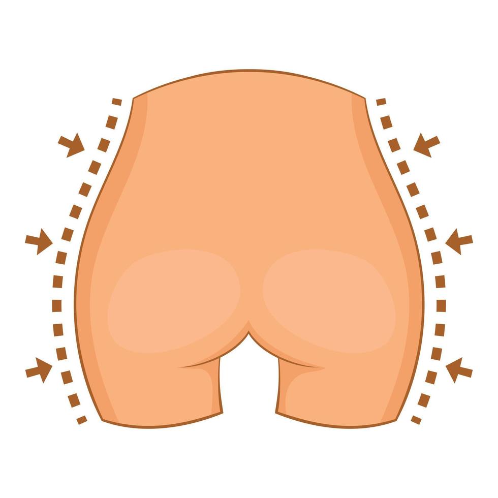 Hip surgery correction icon, cartoon style vector